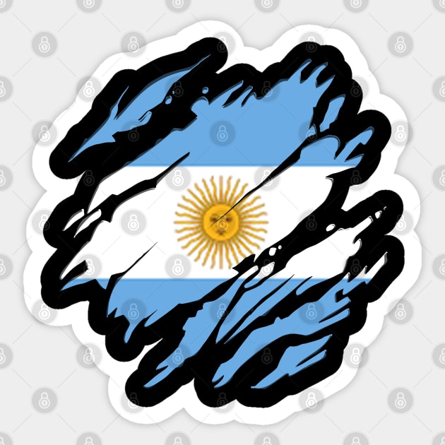 Proud Argentina Flag, Argentina gift heritage, Argentinian girl Boy Friend Sticker by JayD World